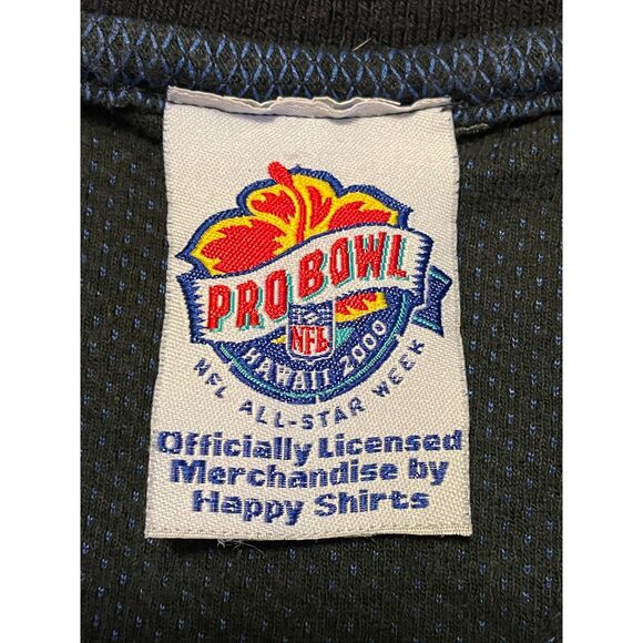 Vintage NFL Pro Bowl Hawaii 2000 Polo Shirt Black Blue Embroider Logo Size L - Picture 4 of 9